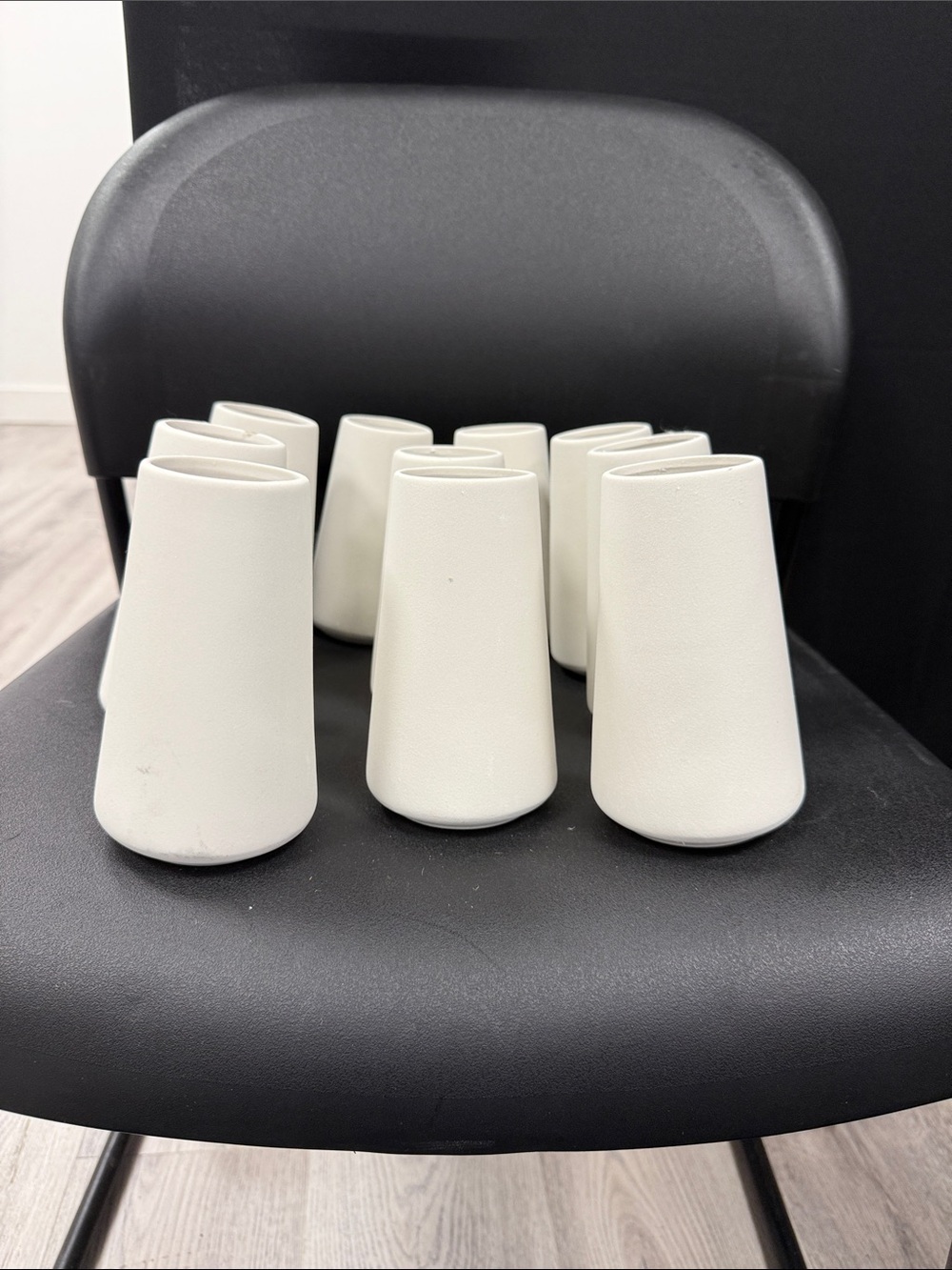 Minimal off-White Ceramic Bud Vase Set - Home Accents